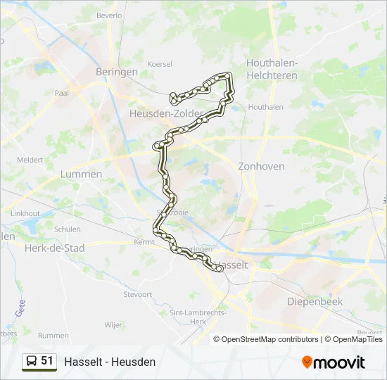 51 Bus Line Map