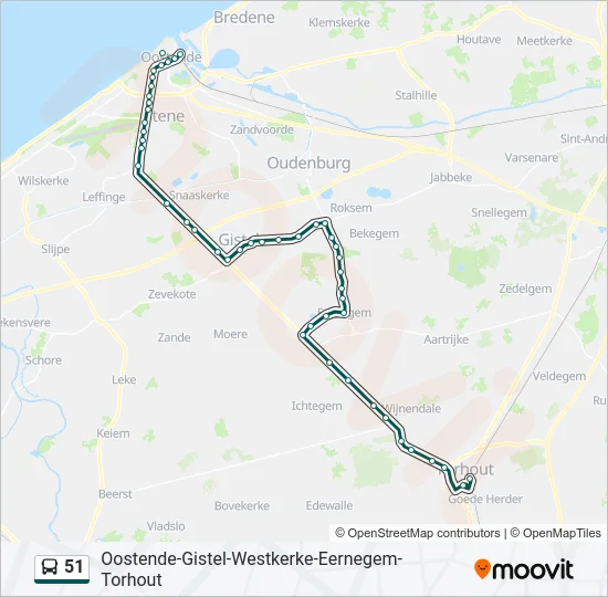 51 Bus Line Map