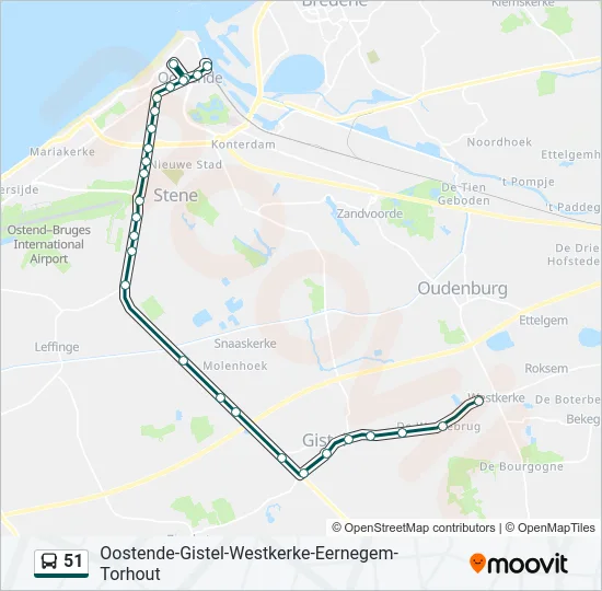 51 Bus Line Map