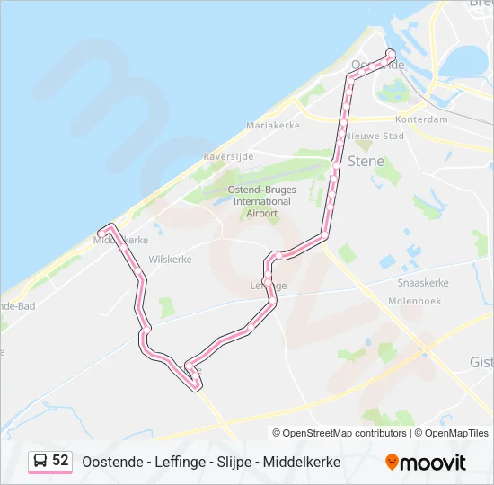 52 Bus Line Map