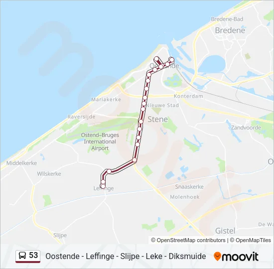 53 Bus Line Map