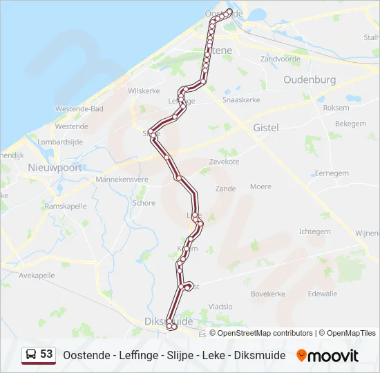 53 Bus Line Map