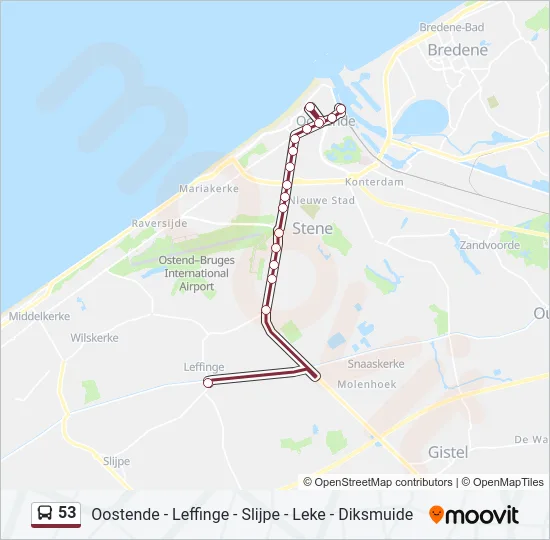53 Bus Line Map