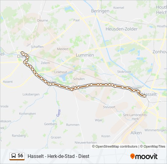 56 bus Line Map