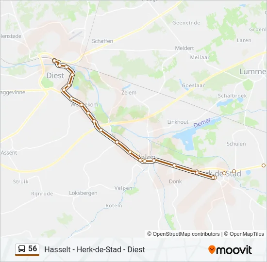 56 Bus Line Map