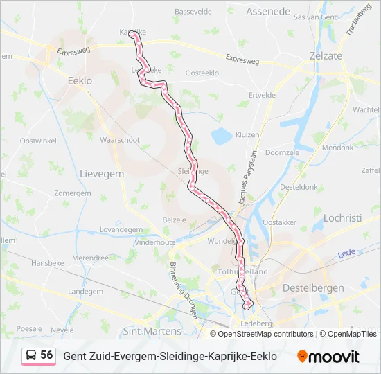 56 Bus Line Map