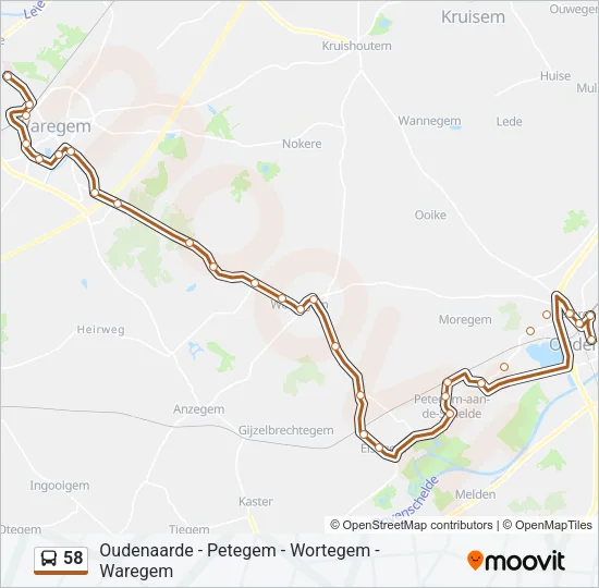 58 Bus Line Map