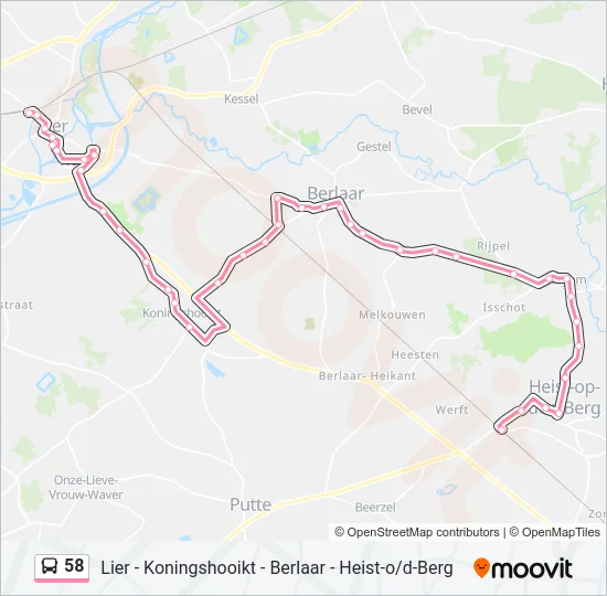 58 Bus Line Map