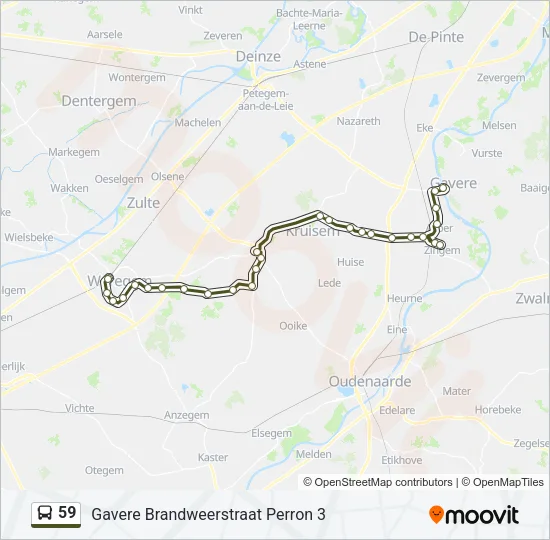 59 Bus Line Map