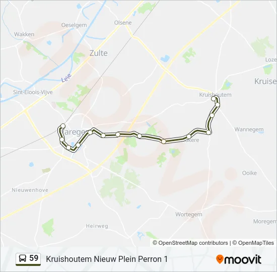 59 Bus Line Map