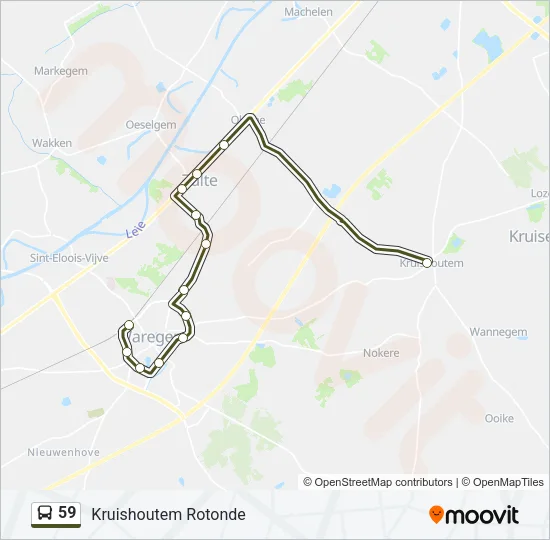 59 Bus Line Map