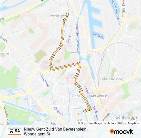 5A Bus Line Map
