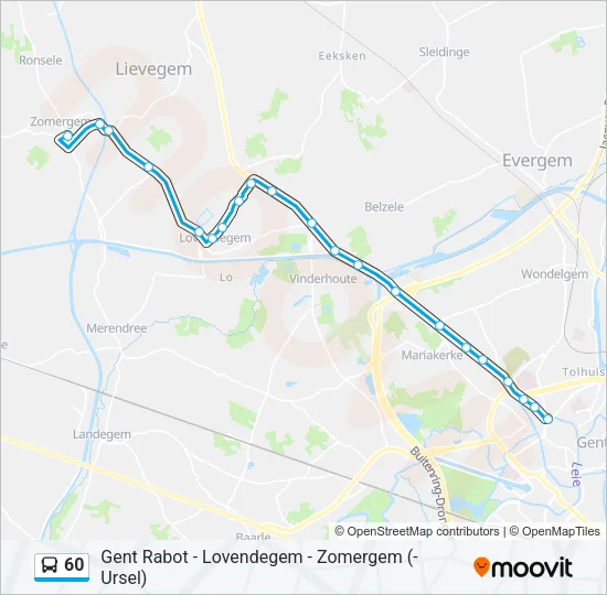 60 Bus Line Map
