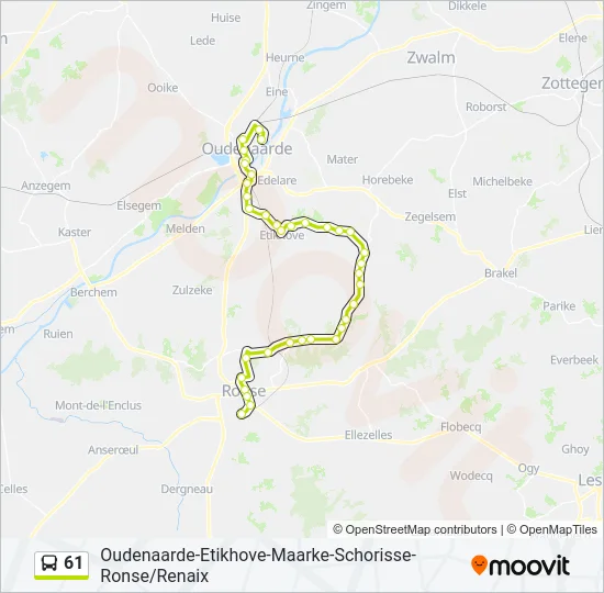 61 Bus Line Map