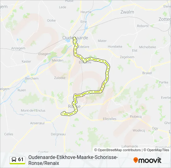 61 Bus Line Map
