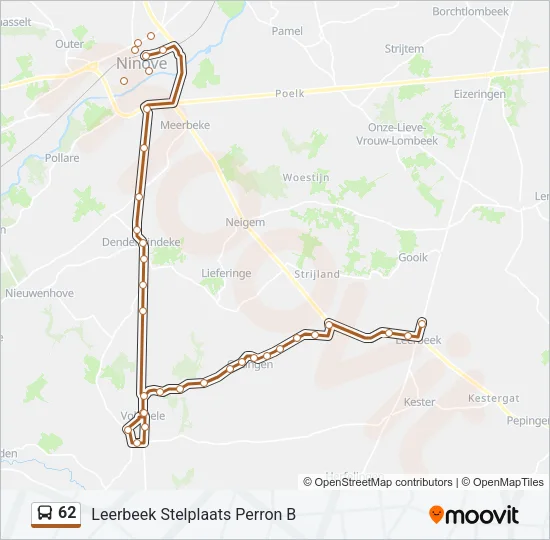 62 Bus Line Map