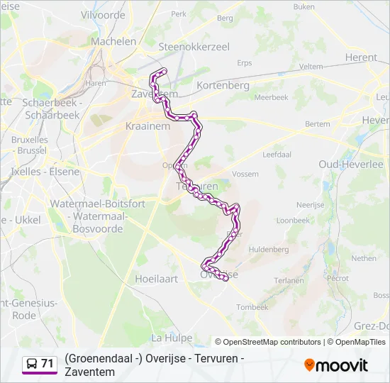 71 Bus Line Map