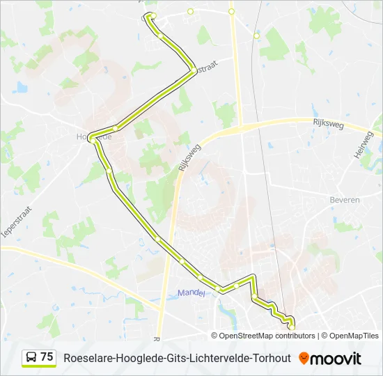 75 Bus Line Map