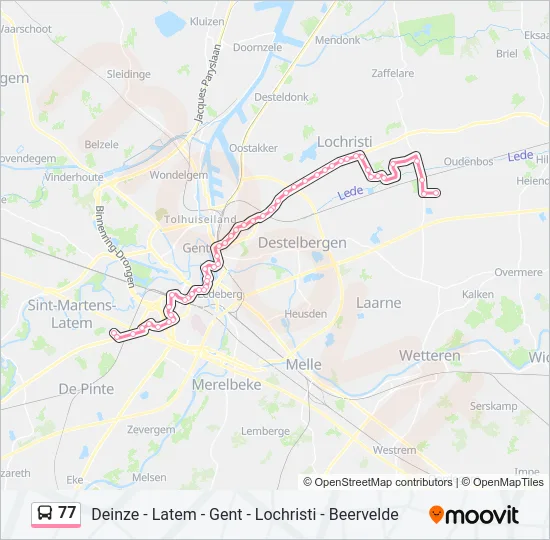 77 Bus Line Map