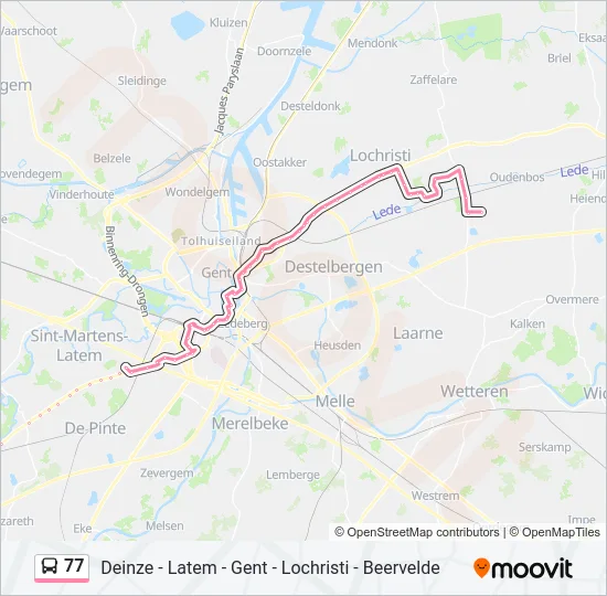 77 Bus Line Map