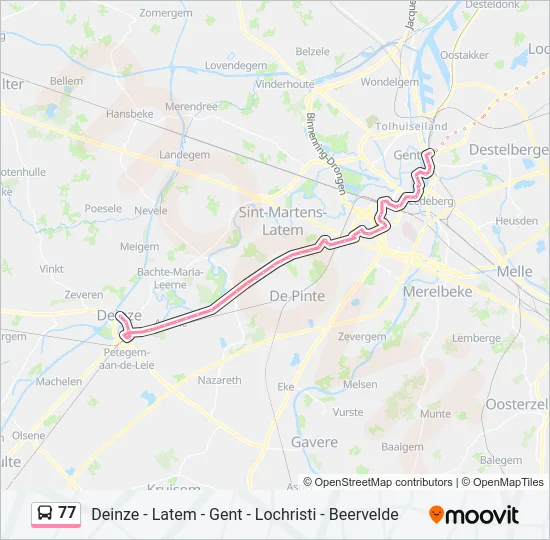 77 Bus Line Map