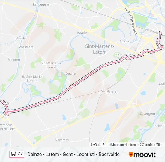 77 Bus Line Map