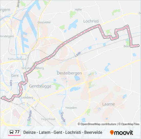 77 Bus Line Map