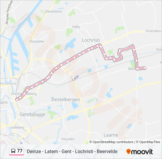 77 Bus Line Map
