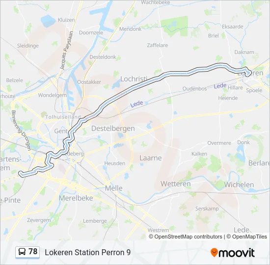 78 Bus Line Map