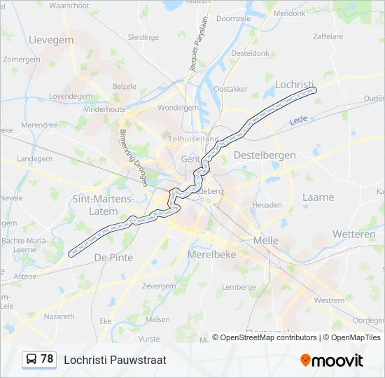 78 Bus Line Map