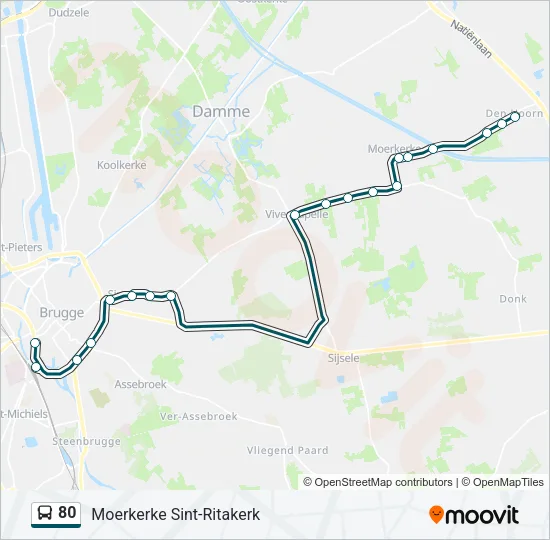 80 Bus Line Map