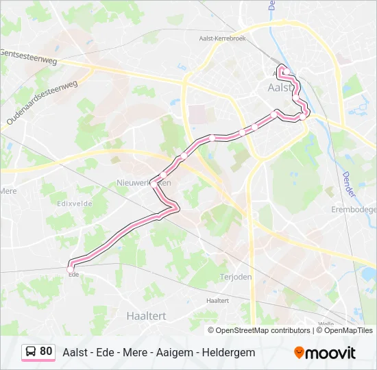 80 Bus Line Map