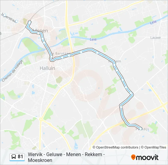 81 Bus Line Map