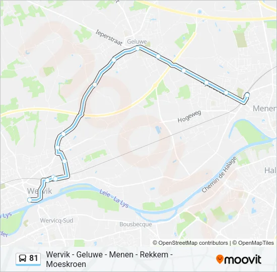 81 Bus Line Map