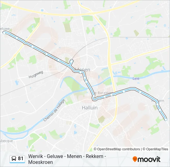 81 Bus Line Map