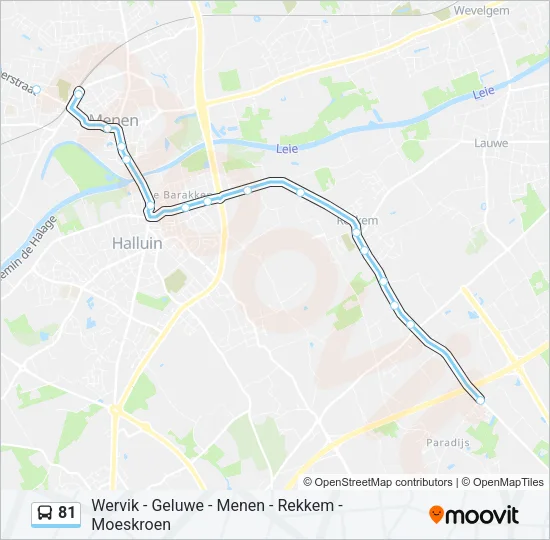 81 Bus Line Map