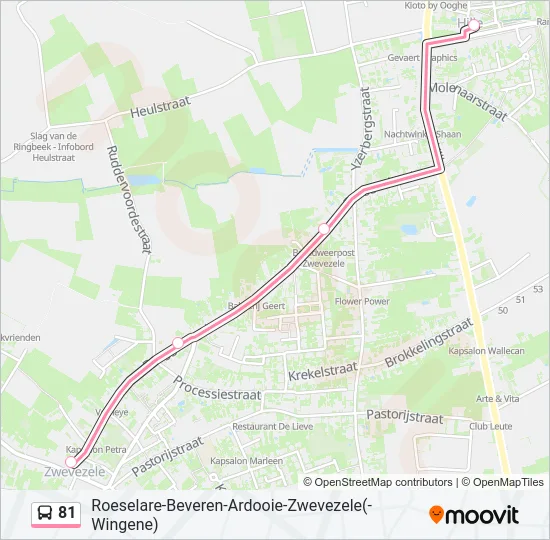 81 Bus Line Map
