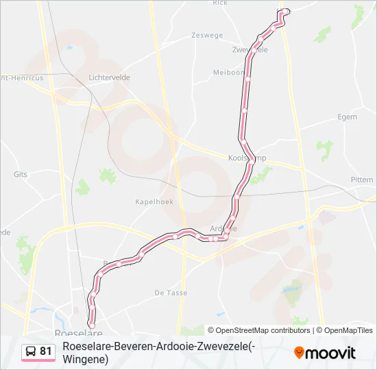 81 Bus Line Map