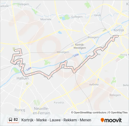 82 Bus Line Map