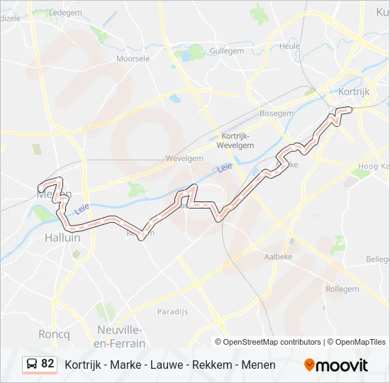 82 Bus Line Map
