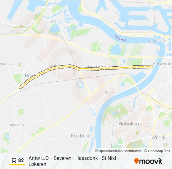 82 Bus Line Map