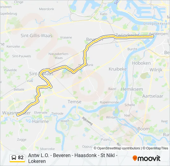 82 Bus Line Map