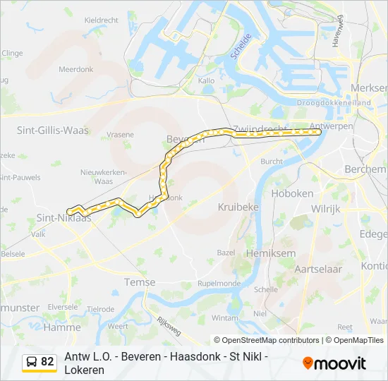 82 Bus Line Map