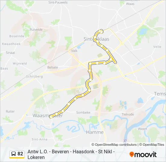 82 Bus Line Map