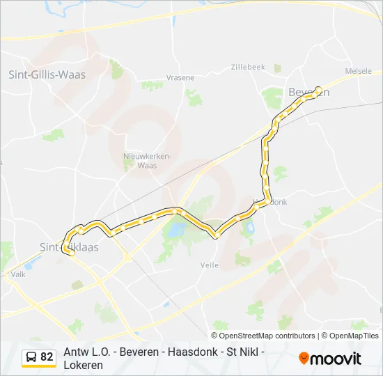 82 Bus Line Map