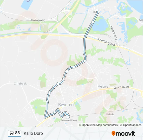 83 Bus Line Map