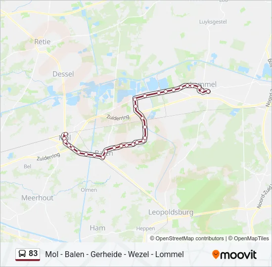 83 Bus Line Map