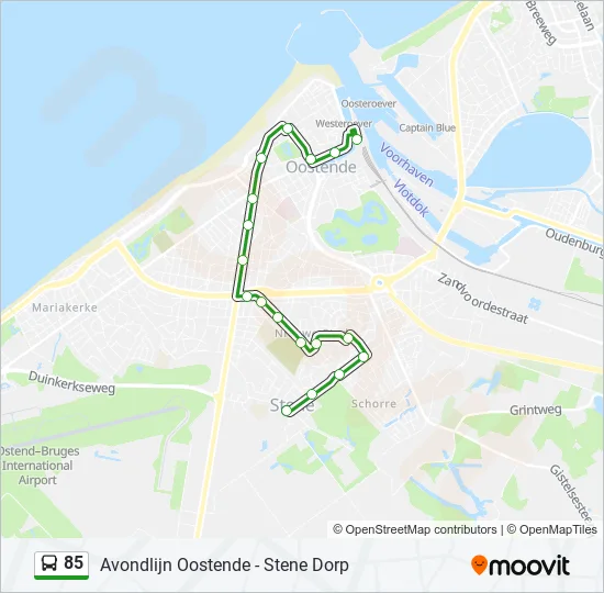 85 Bus Line Map