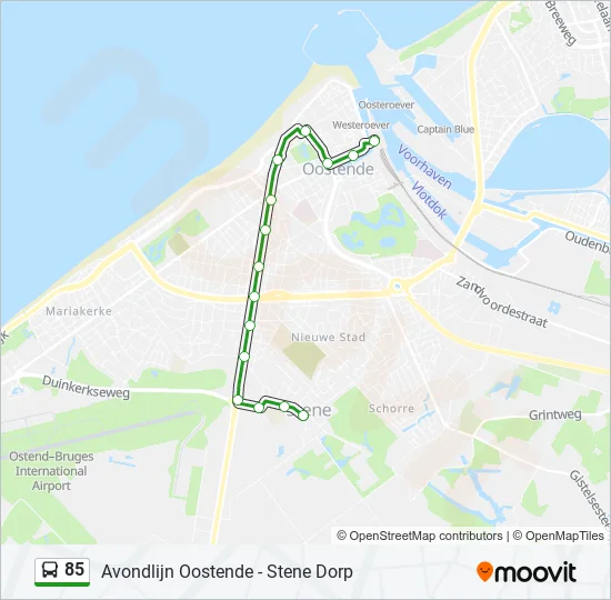 85 Bus Line Map