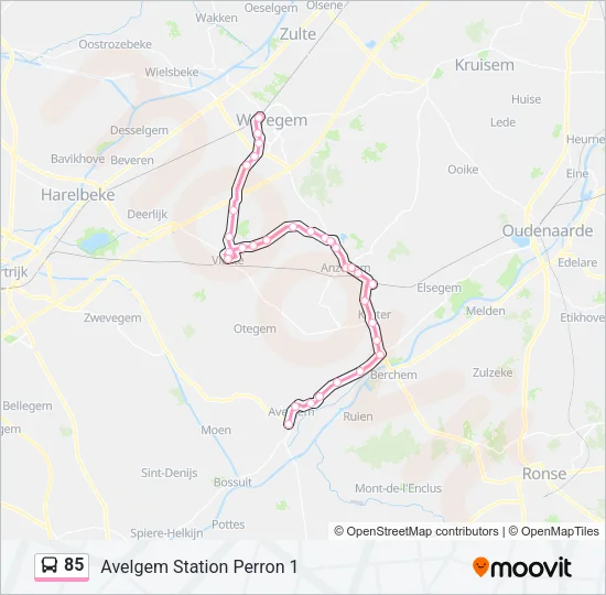 85 Bus Line Map